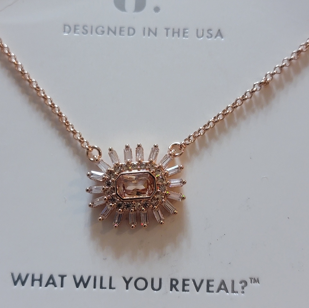 Lab created yellow topaz necklace